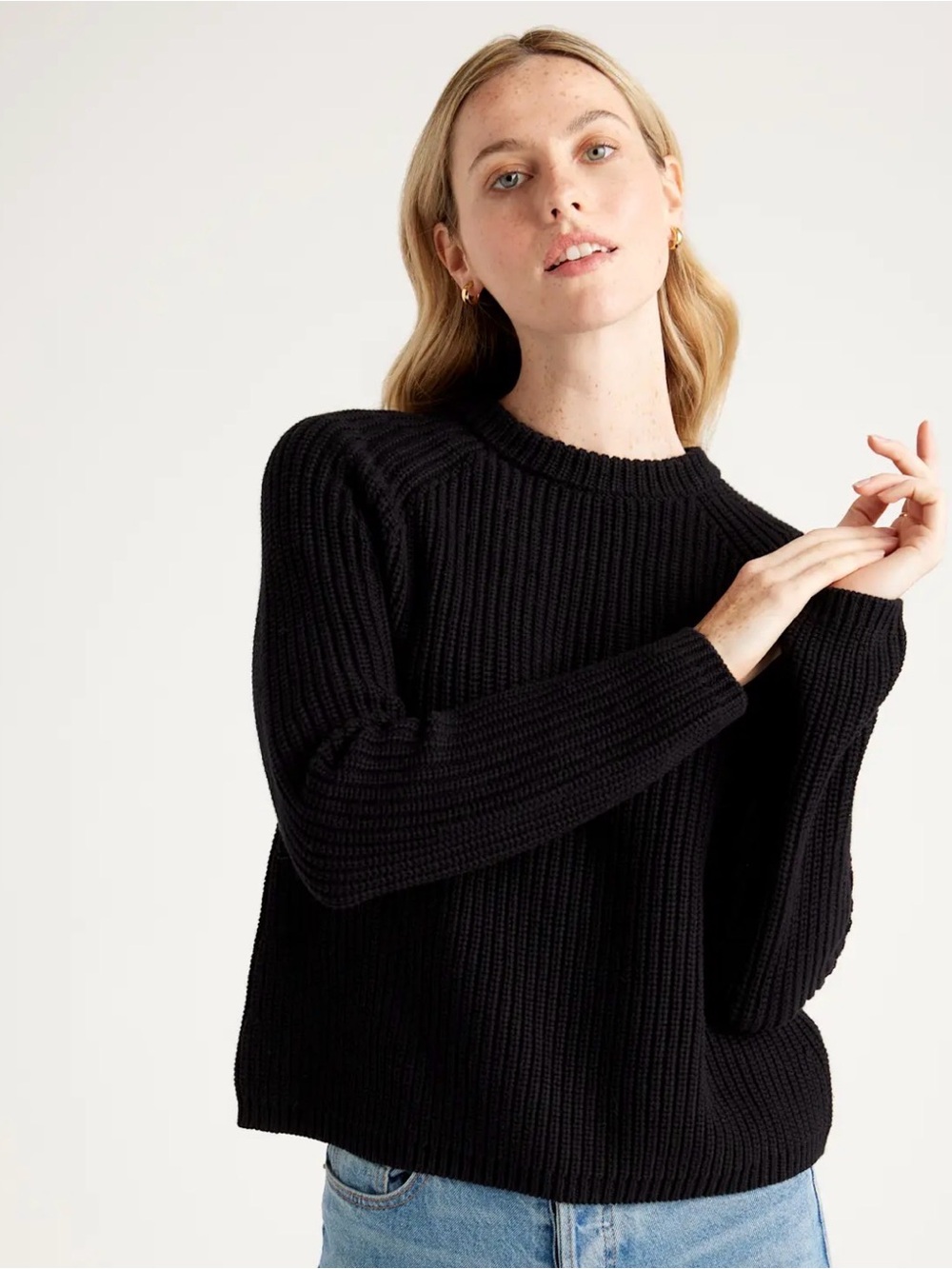 Quince 100% Organic Cotton Fisherman Crew Sweater